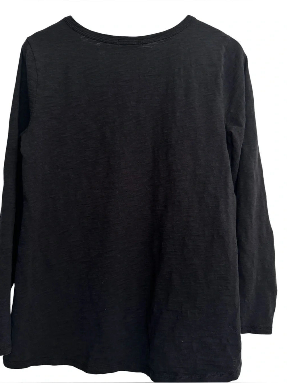 Habitat Pieced Pocket Tunic Top Size S Black Diagonal Hem Cotton Shirt - Picture 2 of 4